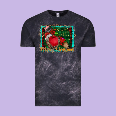 Merry Christmas Teacher Vintage Tee Designed By Cowhidedigitalart