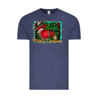 Vintage Denim merry Christmas teacher Vintage Tee - CowhideDigitalArt
