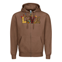 Chestnut christmas reindeer love Zipper Hoodie - RanaPortraitStore