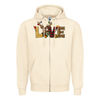 Sandshell christmas reindeer love Zipper Hoodie - RanaPortraitStore
