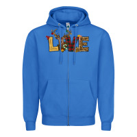 Christmas Reindeer Love Zipper Hoodie | Teevron