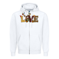 White christmas reindeer love Zipper Hoodie - RanaPortraitStore