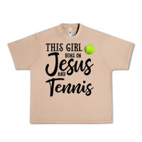 Burro this girl runs on jesus and tennis Urban Heavy Tee - DesigneFamous