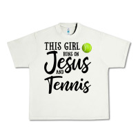 Pistachio this girl runs on jesus and tennis Urban Heavy Tee - DesigneFamous