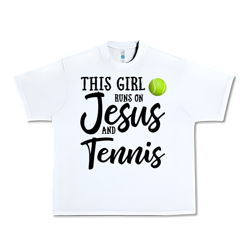 This Girl Runs On Jesus And Tennis Urban Heavy Tee by DesigneFamous | Teevron