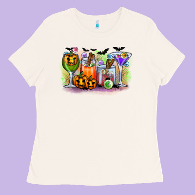 Halloween Ladies Tee Designed By Cowhidedigitalart