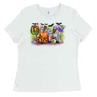 White halloween Ladies Tee - CowhideDigitalArt