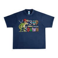 Navy 3 up 3 down rex Urban Heavy Tee - CowhideDigitalArt
