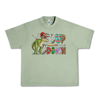 Oil Green 3 up 3 down rex Urban Heavy Tee - CowhideDigitalArt