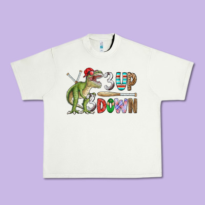 3 Up 3 Down Rex Urban Heavy Tee Designed By Cowhidedigitalart