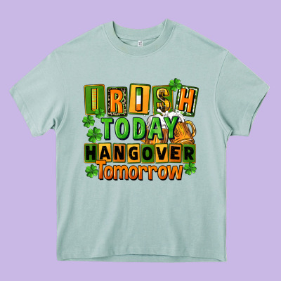 Irish Today Hangover Tomorrow  St. Patricks Day Heavy Core Tee Designed By Fadigitalartstudio