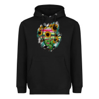 Black Durango State Of Mexico Map Heavyweight Hoodie - RanaPortraitStore