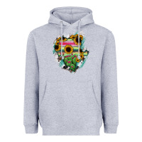 Heather Grey Durango State Of Mexico Map Heavyweight Hoodie - RanaPortraitStore