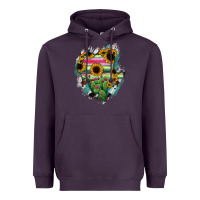 Plum Durango State Of Mexico Map Heavyweight Hoodie - RanaPortraitStore