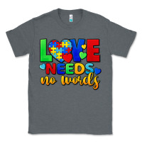 Charcoal Heather Love needs no words Classic Tee - FaDigitalArtStudio
