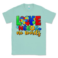 Seafoam Love needs no words Classic Tee - FaDigitalArtStudio