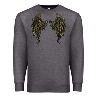 Charcoal Heather leopard camouflage wings Premium Sweatshirt - RanaPortraitStore