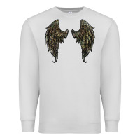 Dove Grey leopard camouflage wings Premium Sweatshirt - RanaPortraitStore