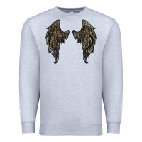 Heather Grey leopard camouflage wings Premium Sweatshirt - RanaPortraitStore