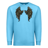 Ocean Blue leopard camouflage wings Premium Sweatshirt - RanaPortraitStore