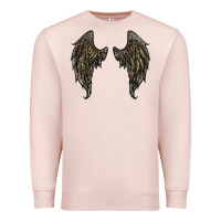 Pale Pink leopard camouflage wings Premium Sweatshirt - RanaPortraitStore