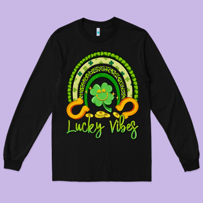 Lucky Vibes Long Sleeve Tee Designed By Artiststas