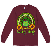Burgundy lucky vibes Long Sleeve Tee - Artiststas