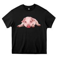Black baby pig Heavy Core Tee - RanaPortraitStore