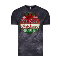 Cloud Black merry christmas Vintage Tee - CowhideDigitalArt