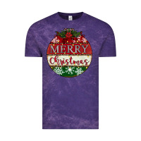 Cloud Purple merry christmas Vintage Tee - CowhideDigitalArt