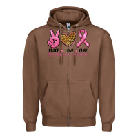 Chestnut peace love cure Zipper Hoodie - RanaPortraitStore