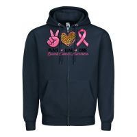 Navy peace love cure Zipper Hoodie - RanaPortraitStore