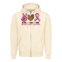Sandshell peace love cure Zipper Hoodie - RanaPortraitStore