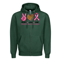 Sports Green peace love cure Zipper Hoodie - RanaPortraitStore