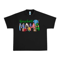 Black baseball mama Urban Heavy Tee - CowhideDigitalArt