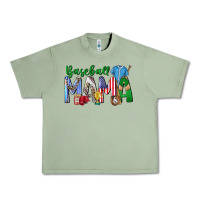 Oil Green baseball mama Urban Heavy Tee - CowhideDigitalArt