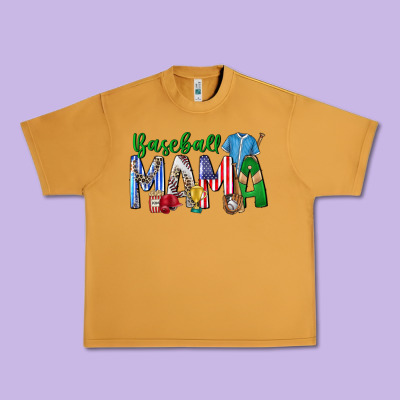 Baseball Mama Urban Heavy Tee Designed By Cowhidedigitalart