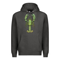 Charcoal Heather lobster Premium Hoodie - BarkalooDesign