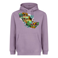Lavender Mexico Map Heavyweight Hoodie - RanaPortraitStore