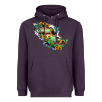 Plum Mexico Map Heavyweight Hoodie - RanaPortraitStore
