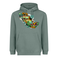 Sage Mexico Map Heavyweight Hoodie - RanaPortraitStore