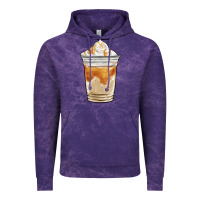 Cloud Purple iced caramel frappuccino coffee Vintage Hoodie - BarkalooDesign