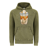 Vintage Olive iced caramel frappuccino coffee Vintage Hoodie - BarkalooDesign
