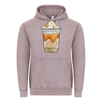 Vintage Zinc iced caramel frappuccino coffee Vintage Hoodie - BarkalooDesign