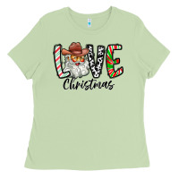 Matcha Love Christmas Santa Ladies Tee - CowhideDigitalArt