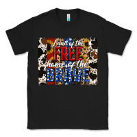 Black Land of the Free Home of the Brave Brushstroke Classic Tee - Jasminsmagicworld