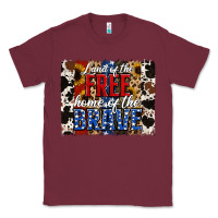 Burgundy Land of the Free Home of the Brave Brushstroke Classic Tee - Jasminsmagicworld