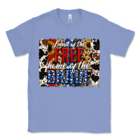 Land Of The Free Home Of The Brave Brushstroke Classic Tee | Teevron