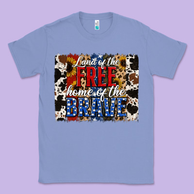 Land Of The Free Home Of The Brave Brushstroke Classic Tee Designed By Jasminsmagicworld