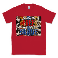 Red Land of the Free Home of the Brave Brushstroke Classic Tee - Jasminsmagicworld